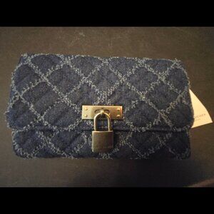 NWT Authentic Kurt Geiger Denim Wallet on a Chain